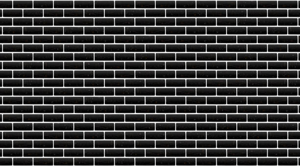 istock Black, dark brick wall, background. Rough rocks and white seams. Grunge wallpaper stonewall, vintage. Decoration structure surface urban design 1292377751