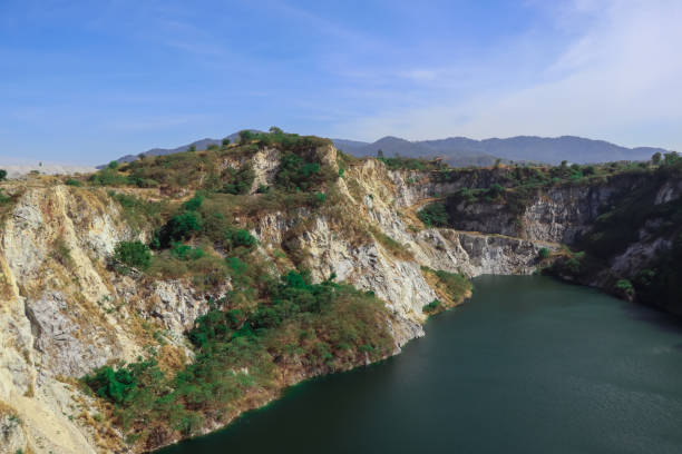 istock Mountain and river views from a height 1292378958