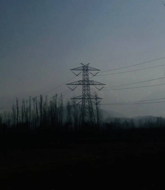 istock Dark view of electricity tower 1292383538