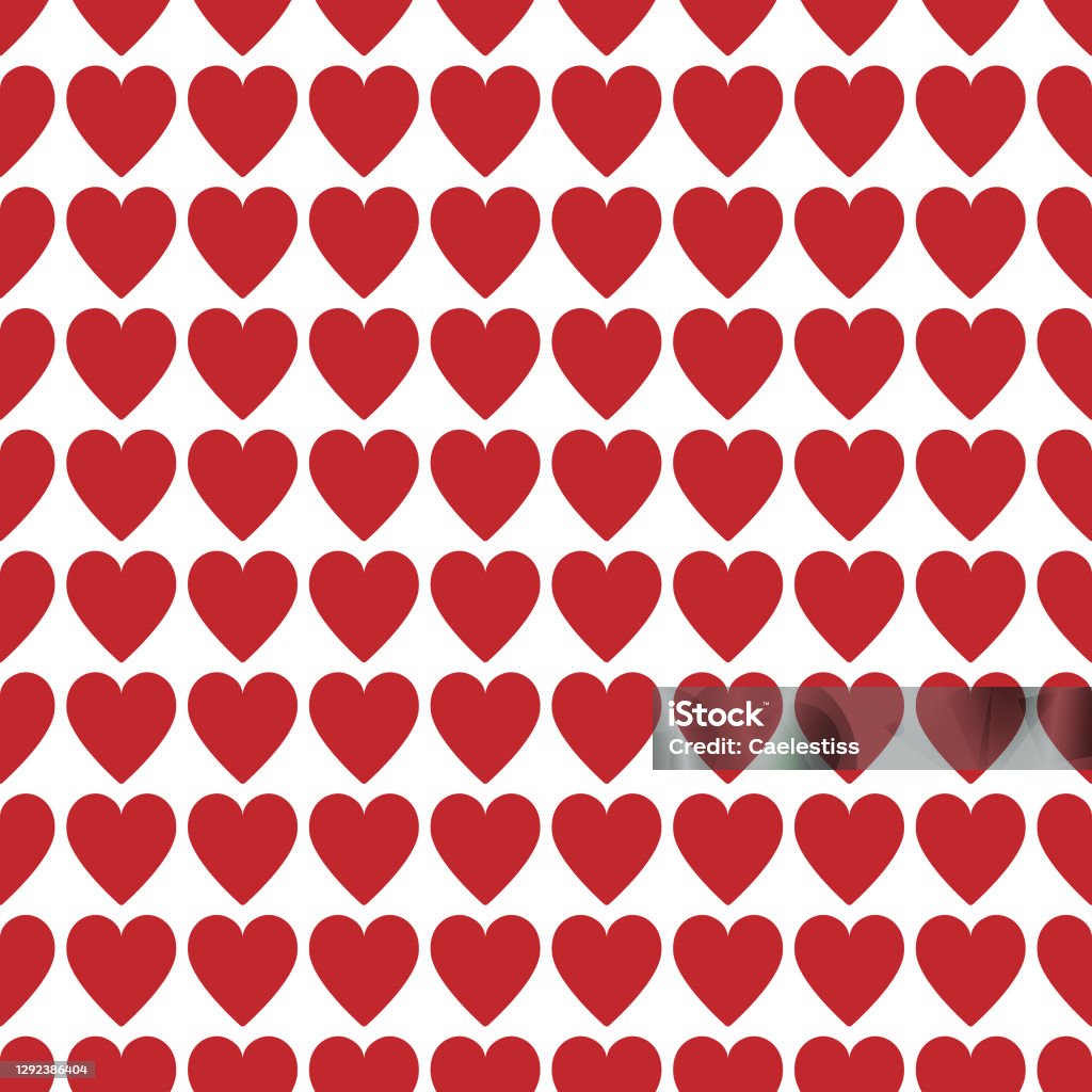 Vector Valentines Seamless Pattern With Red Hearts On White Background  Romantic Love Valentines Day Wallpaper Background Textile Print Wrapping  Paper Simple Texture Template Stock Illustration - Download Image Now -  iStock