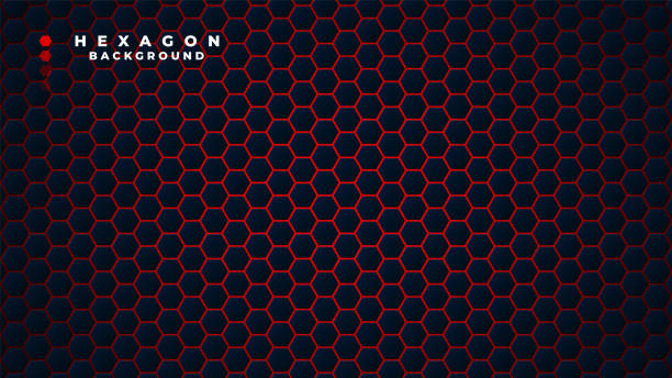 ilustraciones, imágenes clip art, dibujos animados e iconos de stock de diseño de fondo hexagonal moderno abstracto. fondo abstracto geométrico con patrón de hexágonos. panal, ciencia y tecnología vector - octógono