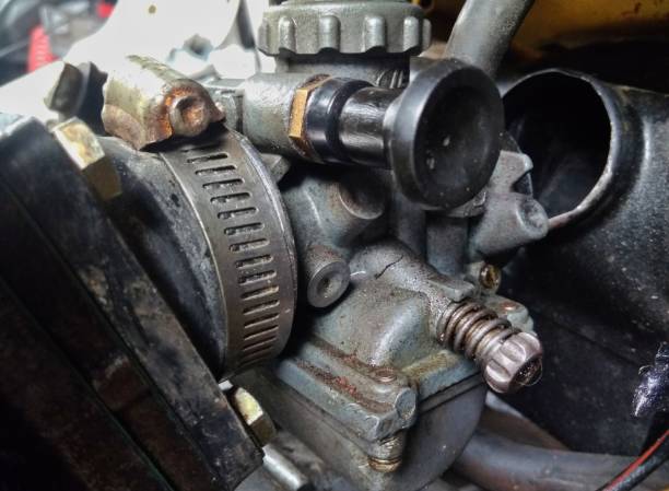 istock Carburetor of two strokes motorcycle engine 1292390804