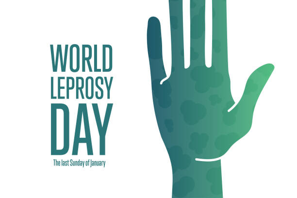 World Leprosy Day. The last Sunday of January. Holiday concept. Template for background, banner, card, poster with text inscription. Vector EPS10 illustration. World Leprosy Day. The last Sunday of January. Holiday concept. Template for background, banner, card, poster with text inscription. Vector EPS10 illustration leprosy stock illustrations