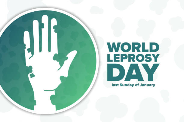 World Leprosy Day. The last Sunday of January. Holiday concept. Template for background, banner, card, poster with text inscription. Vector EPS10 illustration. World Leprosy Day. The last Sunday of January. Holiday concept. Template for background, banner, card, poster with text inscription. Vector EPS10 illustration leprosy stock illustrations