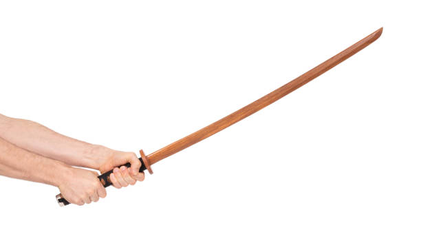 istock Wooden training sword isolated on a white background 1292396716
