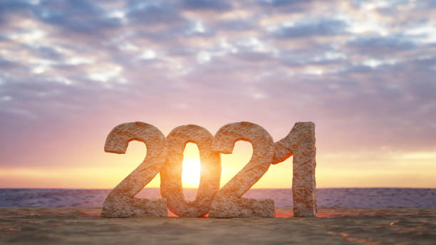 istock Happy New Year Background. Start in 2021. 3D illustration 1292397241