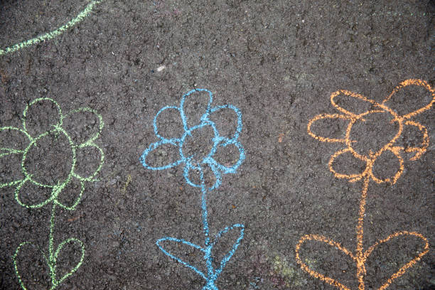 istock Child crayon graffiti on the floor 1292401017