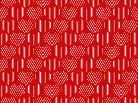 Seamless Heart Pattern. Ideal for Valentine's Day Wrapping Paper. Stock illustration