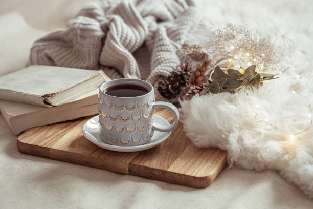 istock A cozy composition with a beautiful cup and decor details. 1292406717
