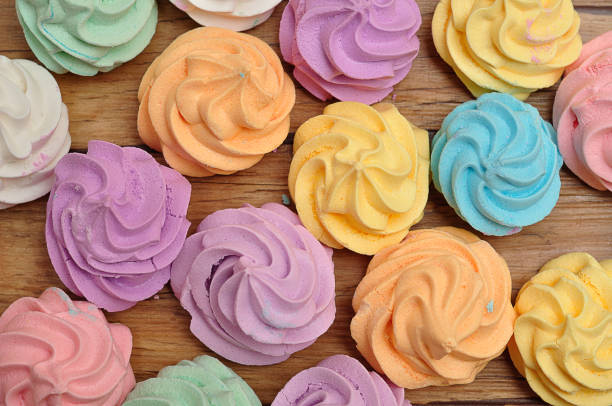 istock Full frame of pastel color meringues 1292411940