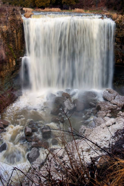 istock Vertical of Webster's Falls in Ontario, Canada 1292414725