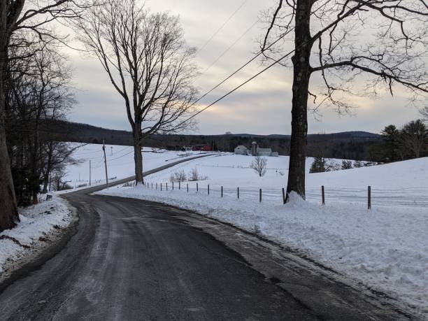istock Rural landscape in the snow 1292419407