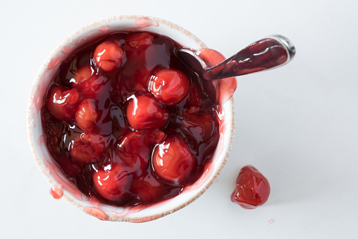 Cherry Pie Filling in a Bowl