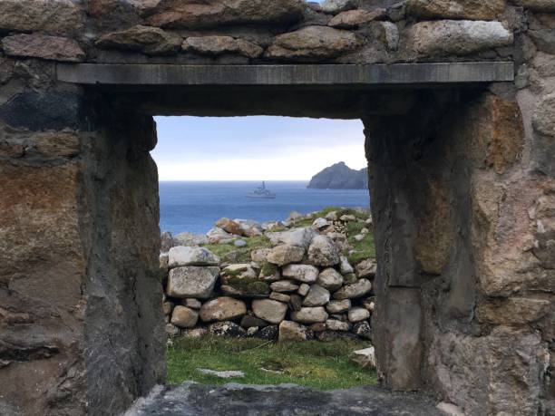 istock Warship Sheltering in St Kilda Bay, Hebrides 1292425430