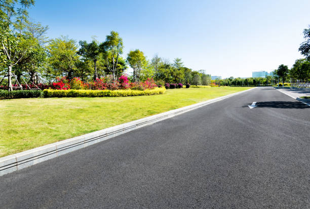 istock Asphalt road and roadside scenery 1292433164