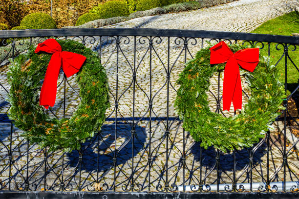 istock old wreath at a door 1292436223