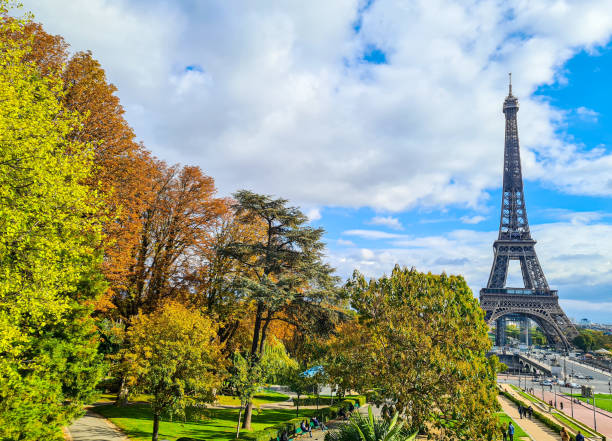 istock View on the Eiffel Tower from Trocadero Esplanade in Autumn. 1292437751