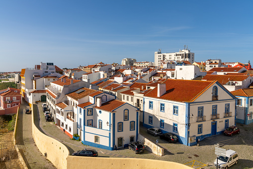 Sines, Portugal - 20 December 2020: view of the old city center of Sines