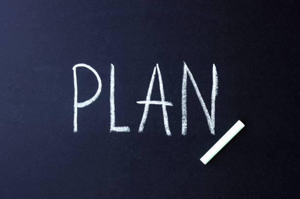 istock the word plan is written in white chalk on a black surface 1292439103