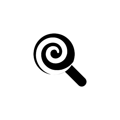 Lollipop vector icon. Isolated Lollipop candy flat emoji, emoticon symbol - Vector