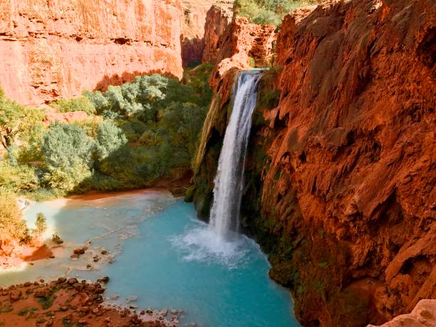 istock Havasupai waterfalls in red canyon 1292441664