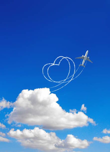 istock Aircraft draw a heart in the sky 1292441777