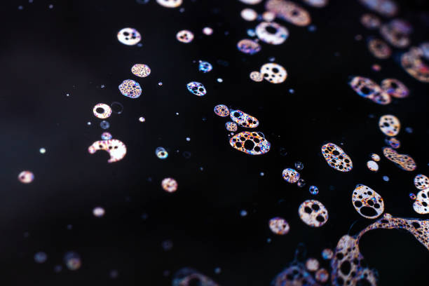 istock Beautiful psychedelic abstraction formed by light on the surface of a soap bubble 1292442374