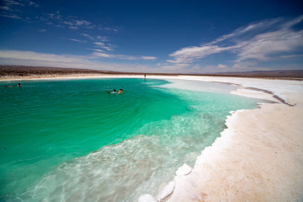 istock Tourists bathing on the Laguna Baltinache 1292442632