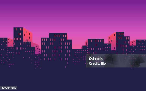 Cityscape Urban Building Skyline Stock Illustration - Download Image Now - City, Apartment, Building Exterior