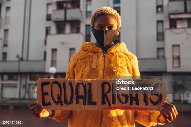Activist For Equal Rights Stock Photo - Download Image Now - Protest, Imbalance, Social Justice - Concept
