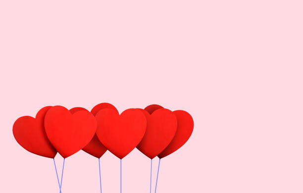 istock Group Of Heart Shapes On Sticks 1292456223