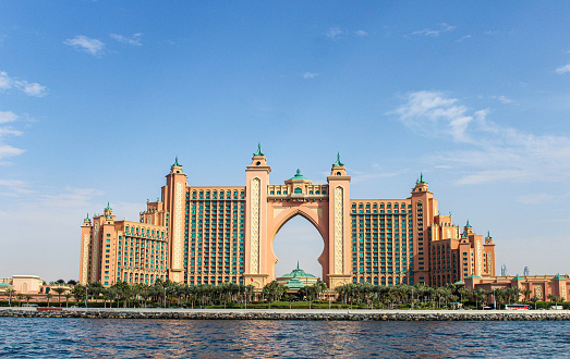 Dubai has built its Atlantis Resort Hotel like in Bahamas, view from the ses in Mat 2016