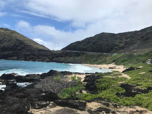 istock Island ocean and mountains 1292468590