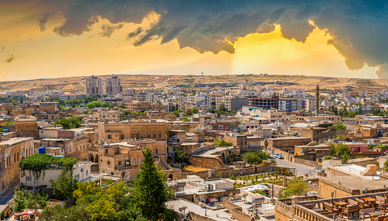 Panoramic view of Midyat City, Mardin, Turkey