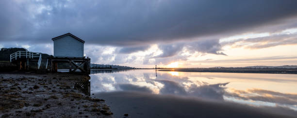 istock Pano at Big Omaha Wharf, Whangateau NZ 1292478407