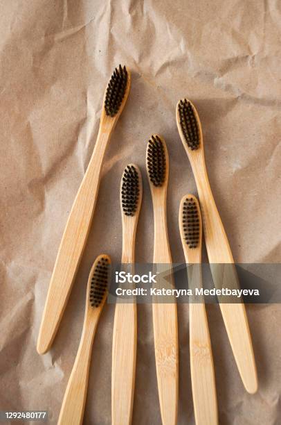 Bamboo Toothbrush On Beige Background Stock Photo - Download Image Now - Bamboo - Material, Bathtub, Beauty