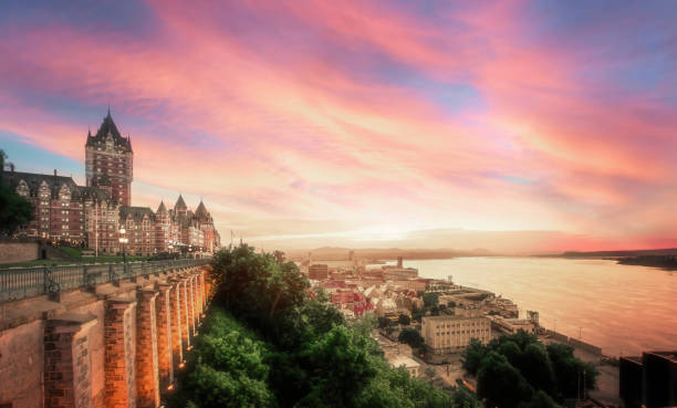 Old Quebec City - Sunrise Sunrise over Old Quebec City. quebec stock pictures, royalty-free photos & images