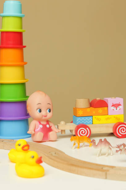 istock Colorful children's toys on table. 1292484522