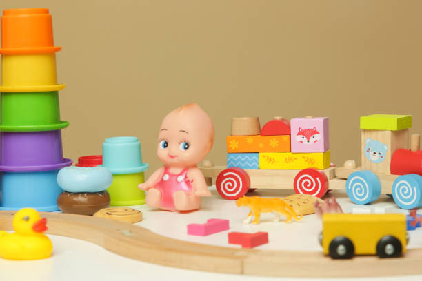 istock Colorful children's toys on table. 1292484762