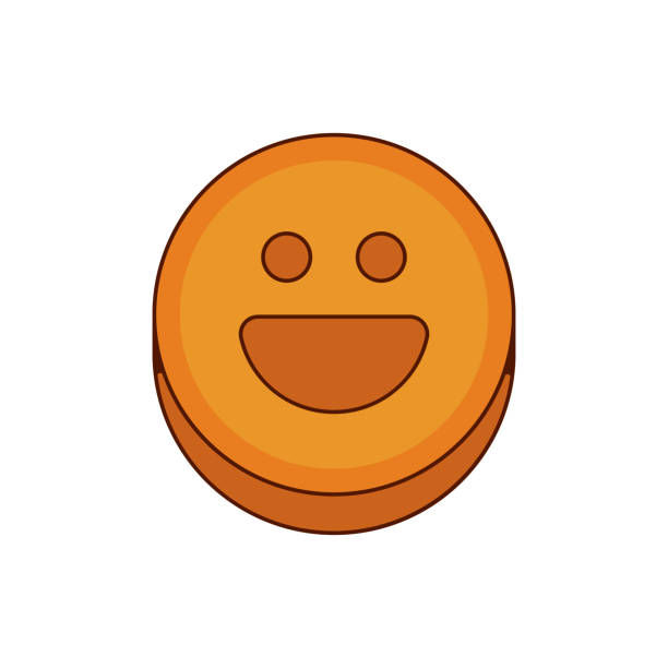 ilustrações de stock, clip art, desenhos animados e ícones de ecstasy pill with orange smiley face symbol isolated - ecstasy