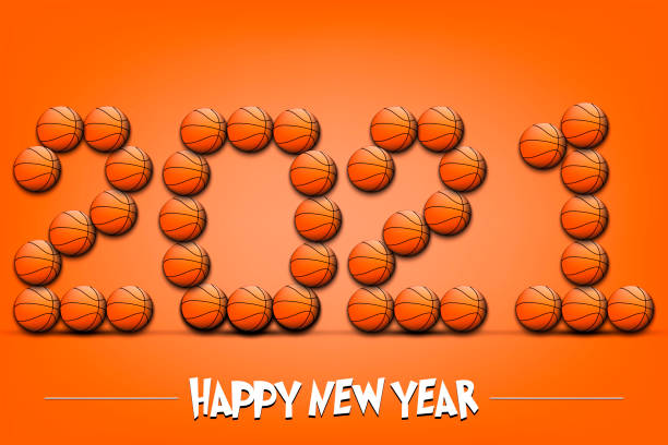 istock Happy New Year. 2021 made from basketball balls 1292489241