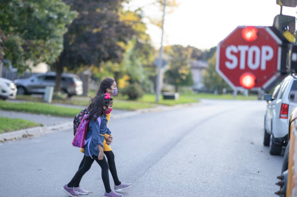 istock School bus stop sign for children to pass 1292493190