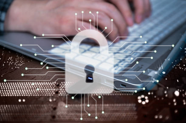 istock The hand of a person using a USB memory. Cyber Information Protection Concept. 1292497417