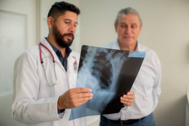 istock Doctor checking examination of senior man 1292497546