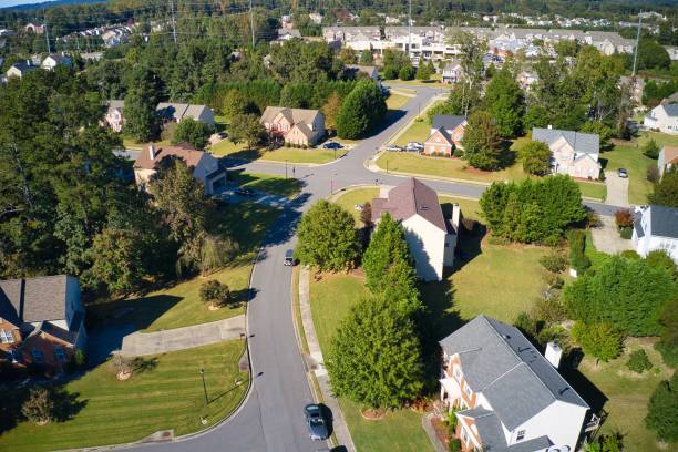 istock Panoramic aerial view of a upscale suburbs in Atlanta 1292499892