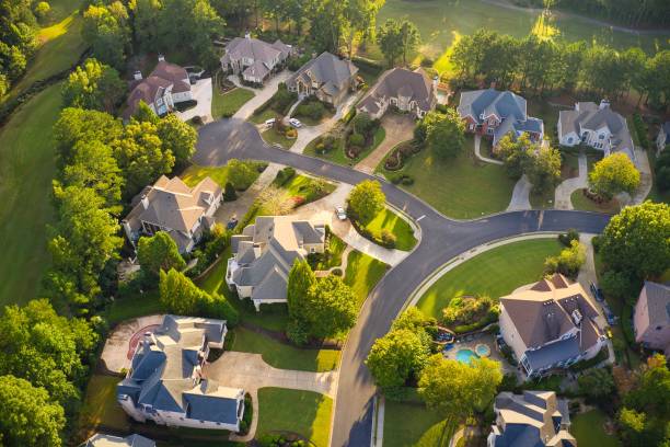 istock Panoramic aerial view of a upscale suburbs in Atlanta 1292500014