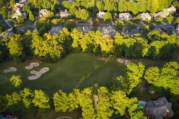 istock Panoramic aerial view of a upscale suburbs in Atlanta 1292500072