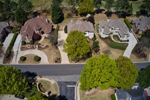 istock Panoramic aerial view of a upscale suburbs in Atlanta 1292500189