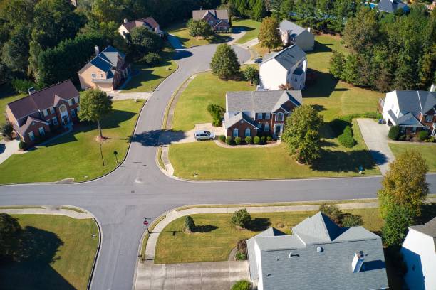 istock Panoramic aerial view of a upscale suburbs in Atlanta 1292500196