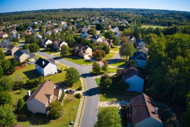 istock Panoramic aerial view of a upscale suburbs in Atlanta 1292500199